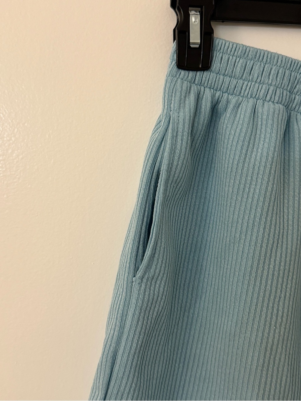 Light Blue Ribbed Tank & Shorts Set - Picture 4 of 4